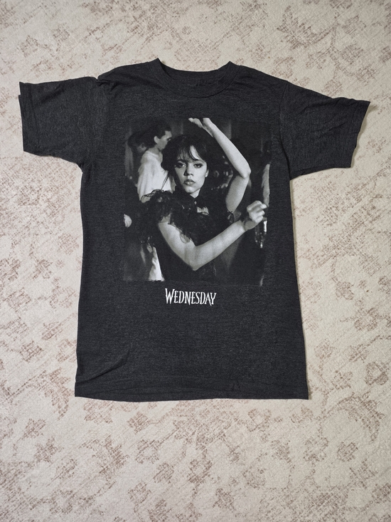 Wednesday Tops - Wednesday Graphic Tee - Black